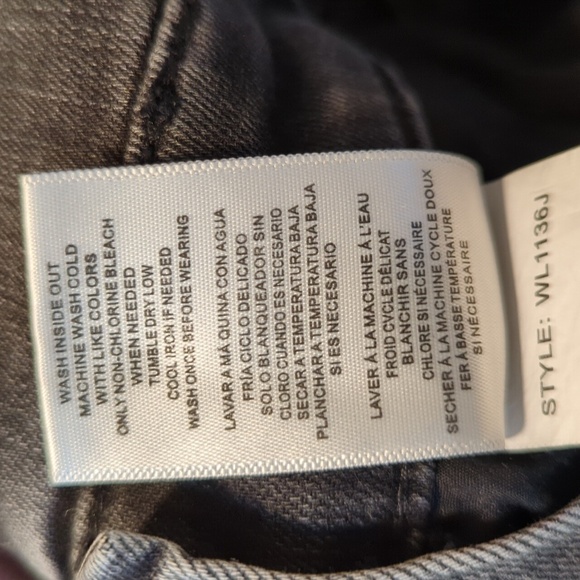 Wash Lab Storm Grey Overalls Wide Legs Rolled Frayed Hem....Size ExLarge - Picture 9 of 11